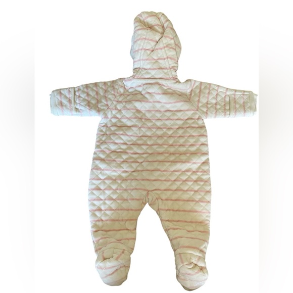 Nordstrom Hooded Baby Bunting Quilted Bear Onesie 3 months - Picture 8 of 12